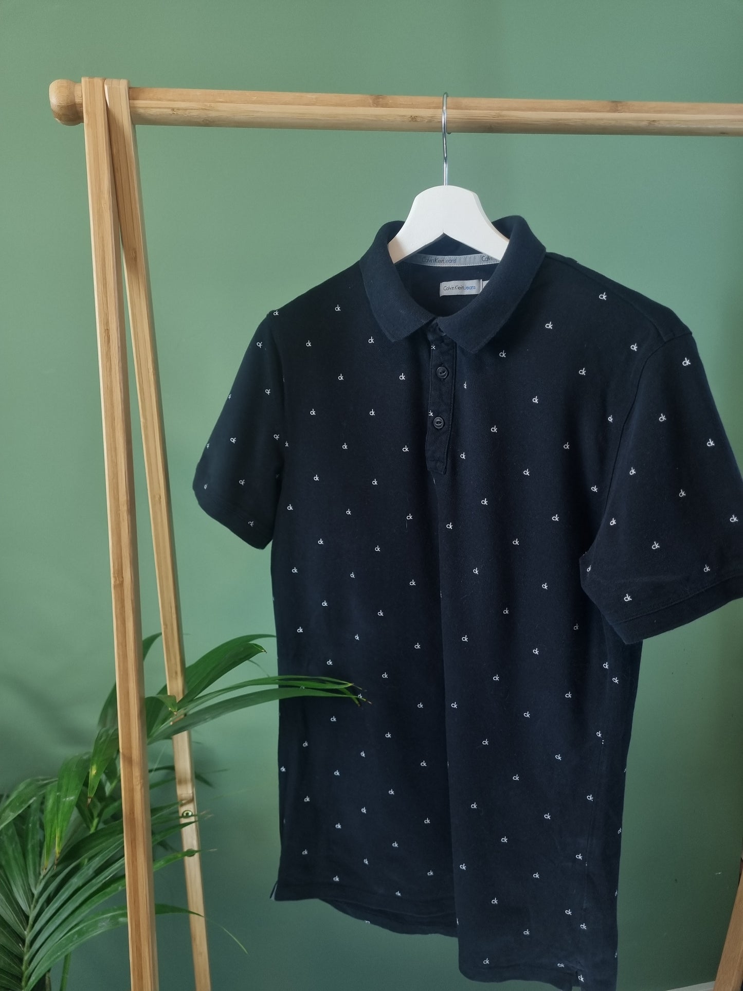 Calvin Klein all-over print polo maat M
