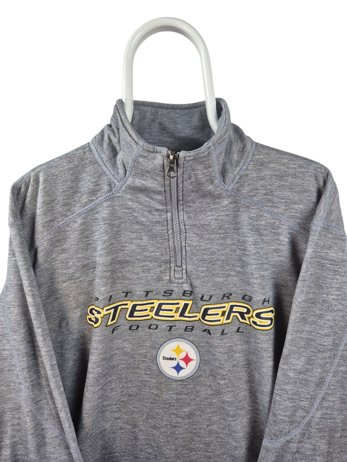 NFL Pittsburgh Steelers Quarter Zip Sweater Heren | Grijs | Maat L
