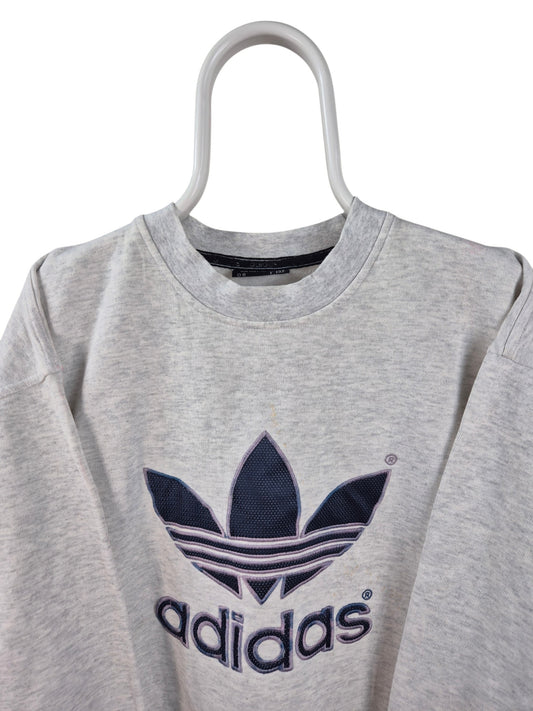 Adidas 80s Front Logo Sweater Heren | Grijs | Maat XL