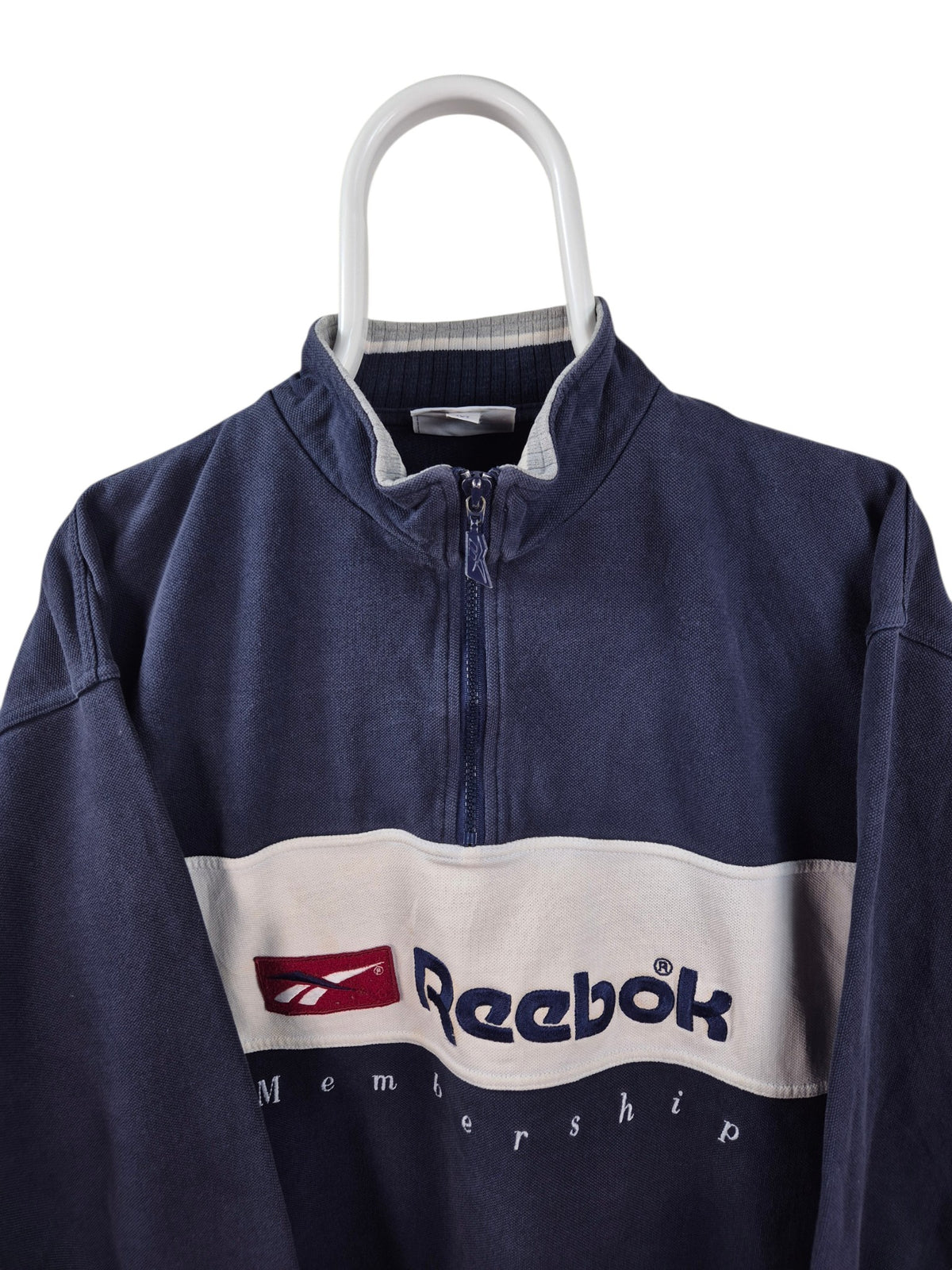 Reebok 90s Quarter Zip Sweater Heren | Blauw | Maat XXL