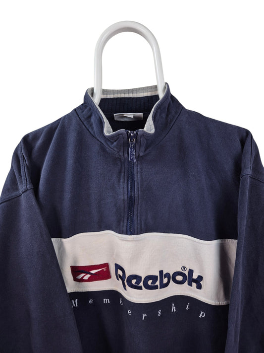 Reebok 90s Quarter Zip Sweater Heren | Blauw | Maat XXL