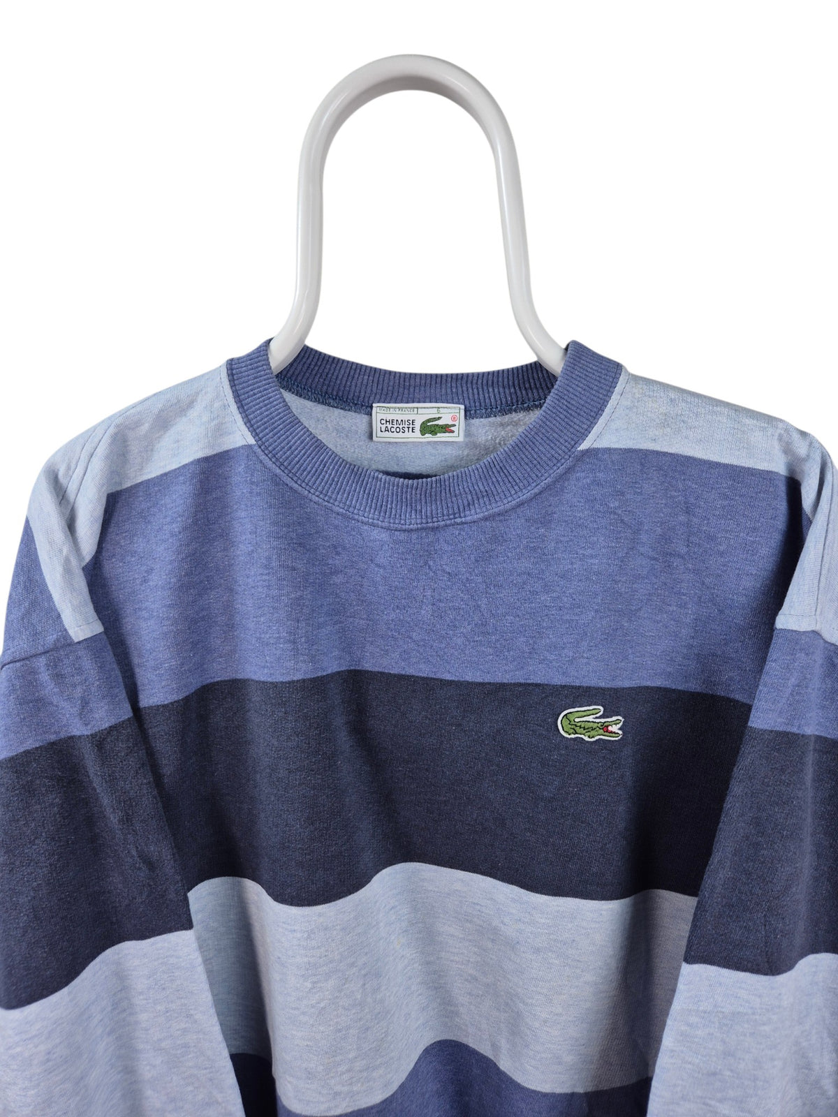 Lacoste Striped Sweater Heren | Blauw | Maat M