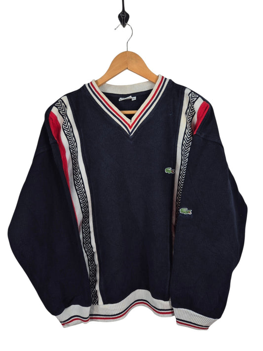 Lacoste 90s V-hals Sweater Dames | Blauw | Maat L