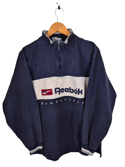 Reebok 90s Membership Quarter Zip Sweater Heren | Blauw | Maat M