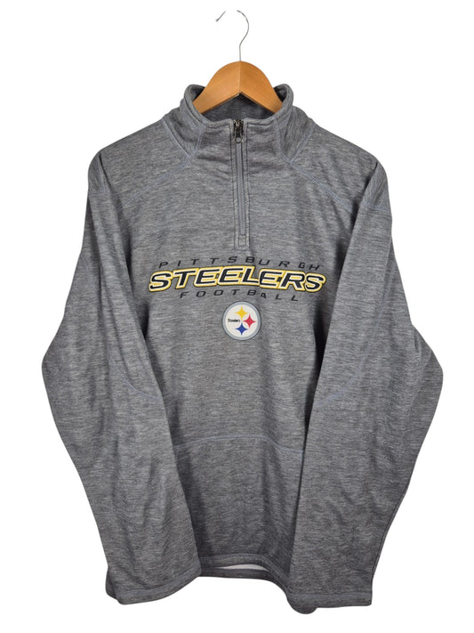 NFL Pittsburgh Steelers Quarter Zip Sweater Heren | Grijs | Maat L