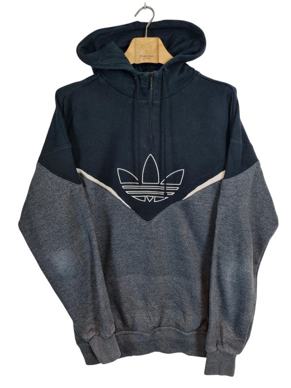 Vintage adidas embroidered logo hoodie maat M