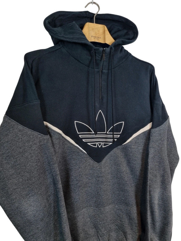 Vintage adidas embroidered logo hoodie maat M