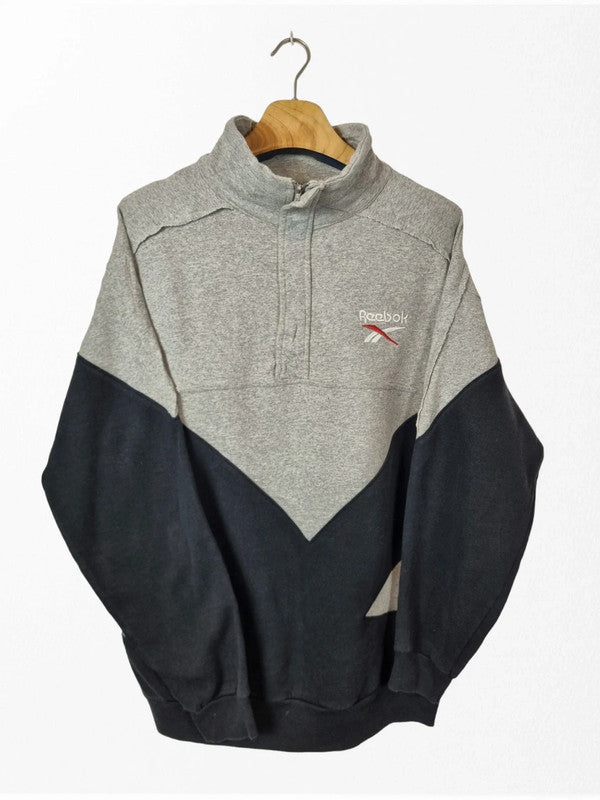 Reebok quarter zip rework sweatshirt maat M/L
