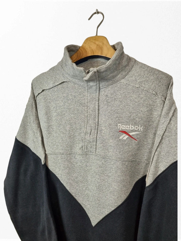 Reebok quarter zip rework sweatshirt maat M/L