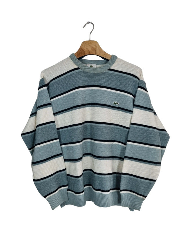 Vintage Lacoste striped trui maat M