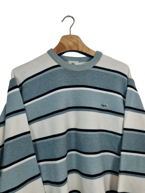 Vintage Lacoste striped trui maat M