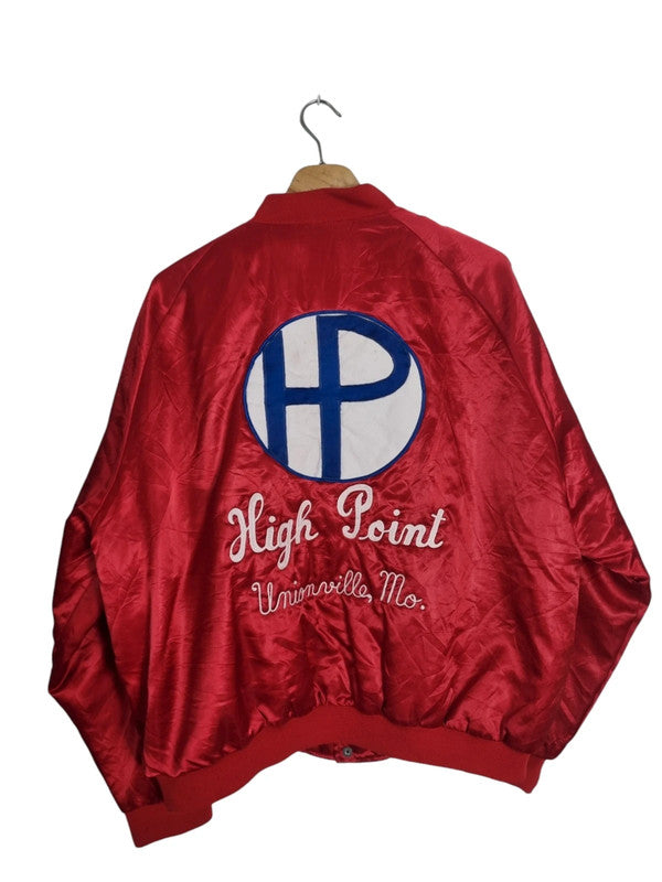 Vintage satijnen university bomber maat