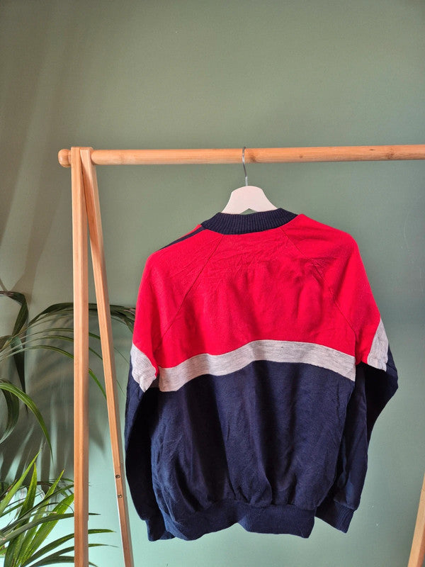 Vintage RARE 80s adidas sweater maat M
