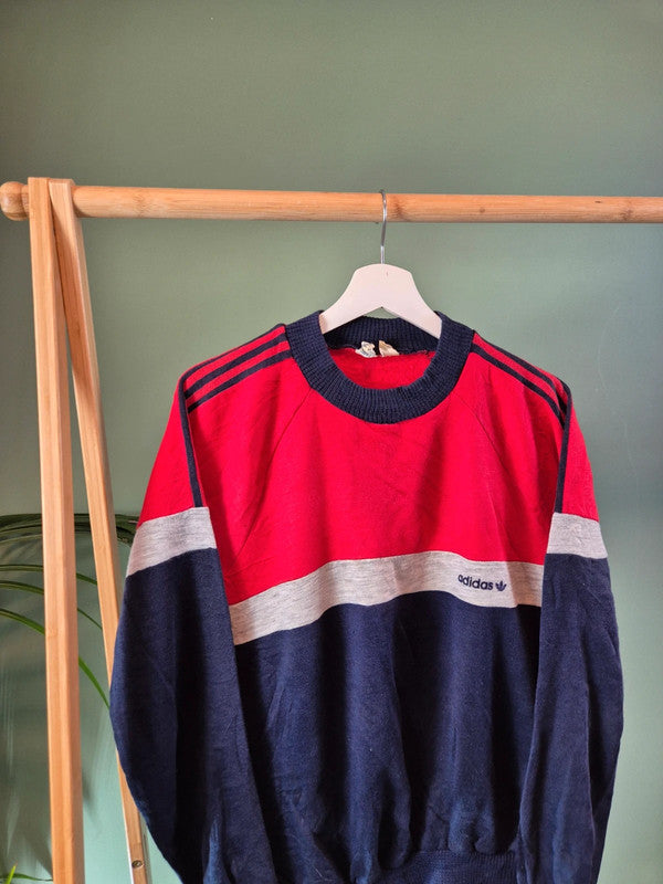Vintage RARE 80s adidas sweater maat M