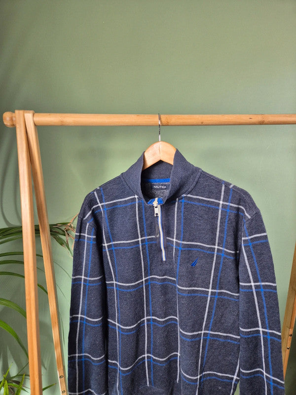 Vintage Nautica quarter zip sweater maat L