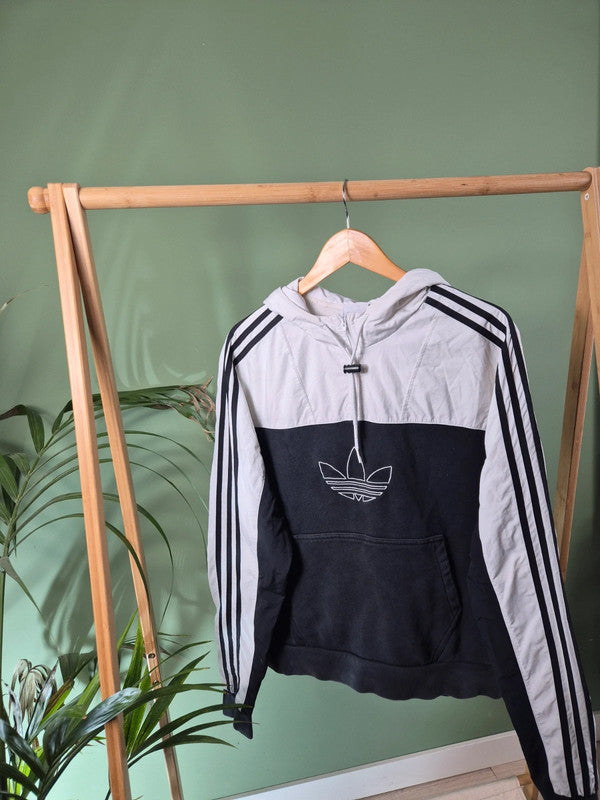 Vintage adidas quarter zip hoodie maat M