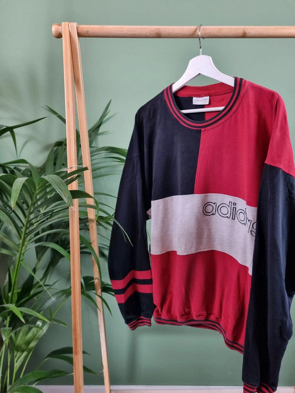 Vintage adidas 80s sweater maat L