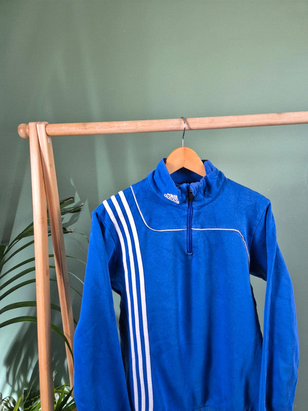 Vintage adidas quarter zip sweater maat S