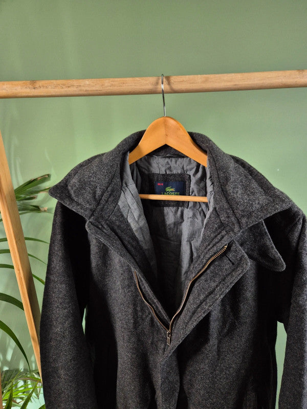 Vintage Lacoste winter wool jas maat L