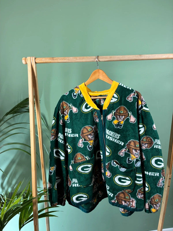 Vintage  Packers crazy fleece maat L