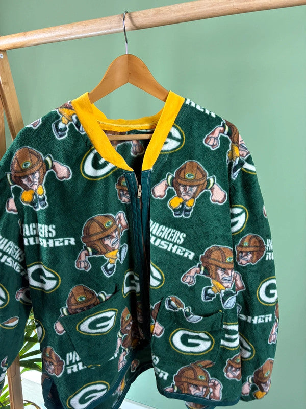 Vintage  Packers crazy fleece maat L