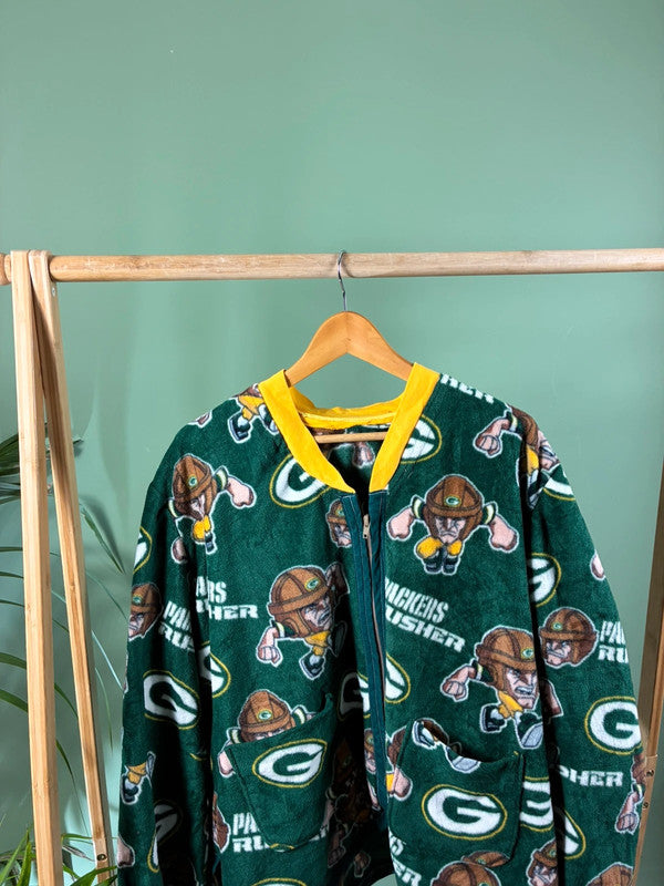 Vintage  Packers crazy fleece maat L