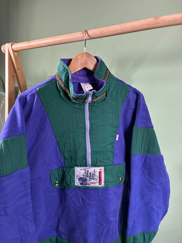 Vintage 90s fleece trui maat L