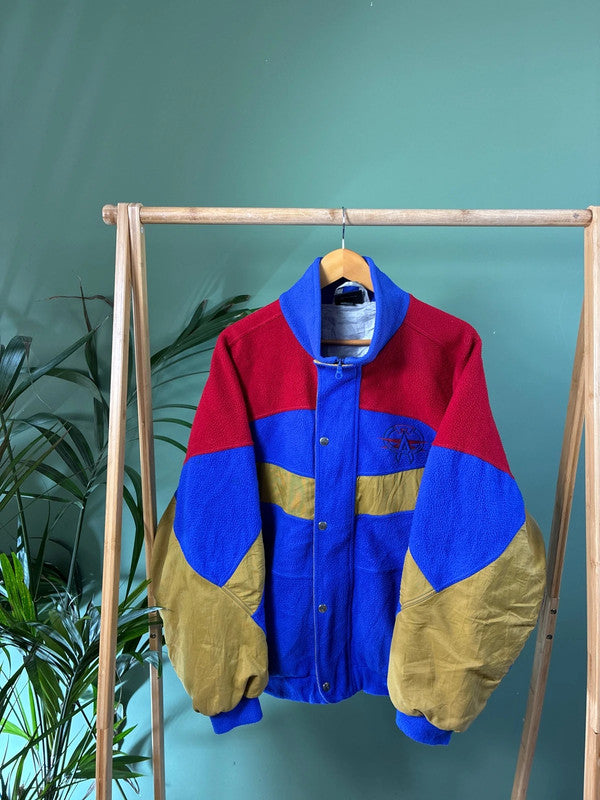 Vintage 90s crazy fleece jack maat L