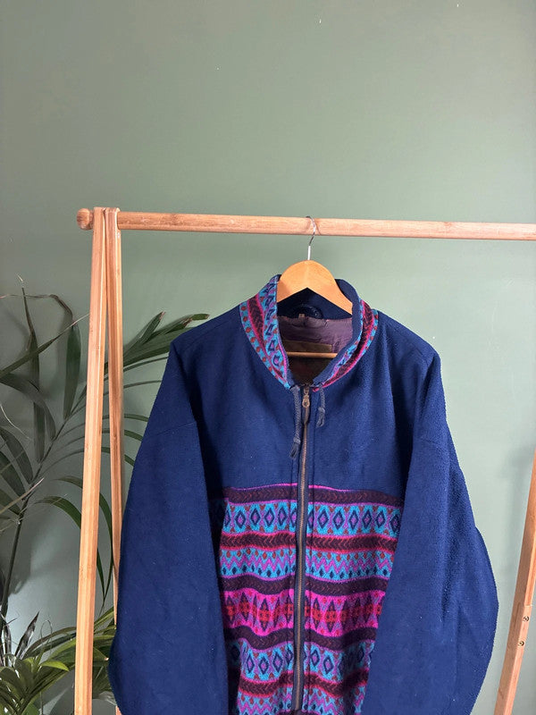 Vintage 90s crazy fleece vest maat L