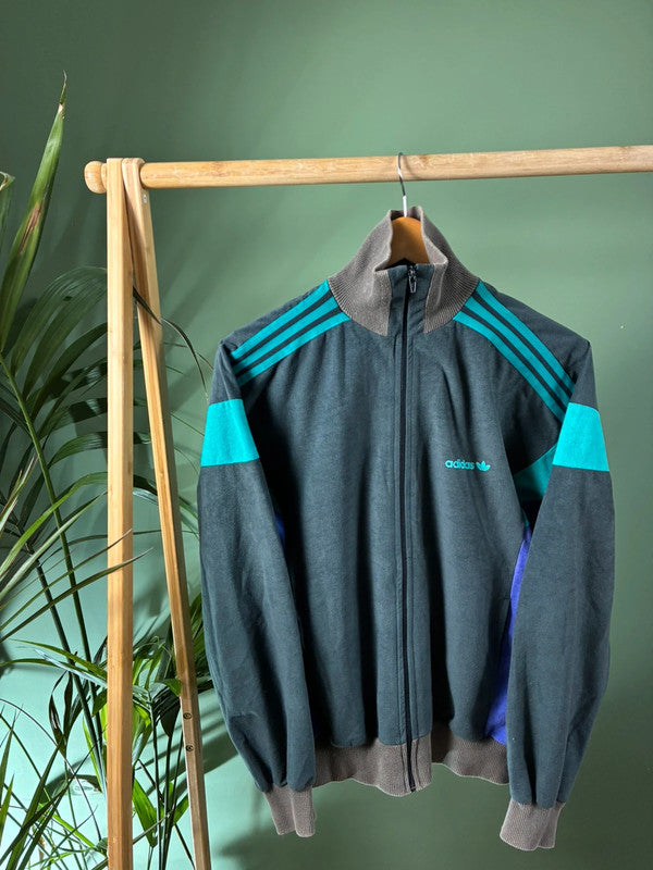 Vintage Adidas RARE 80s zipper maat S