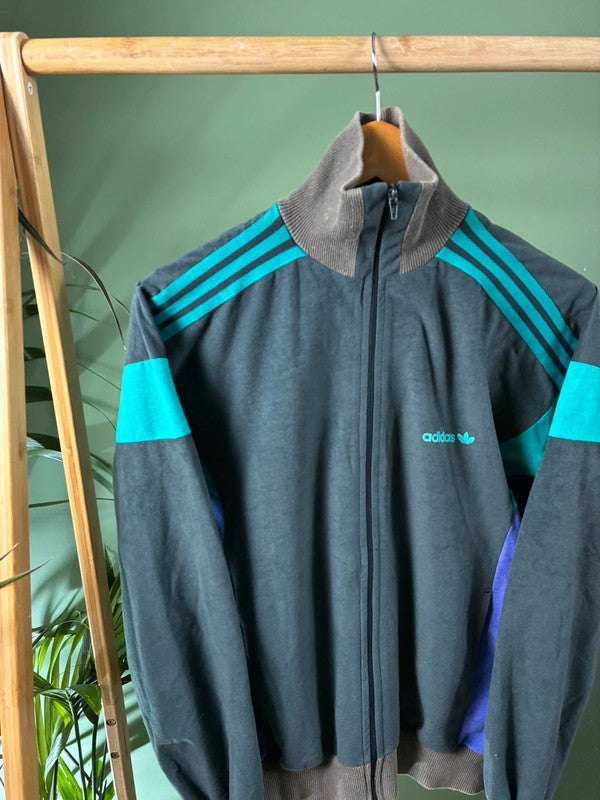 Vintage Adidas RARE 80s zipper maat S