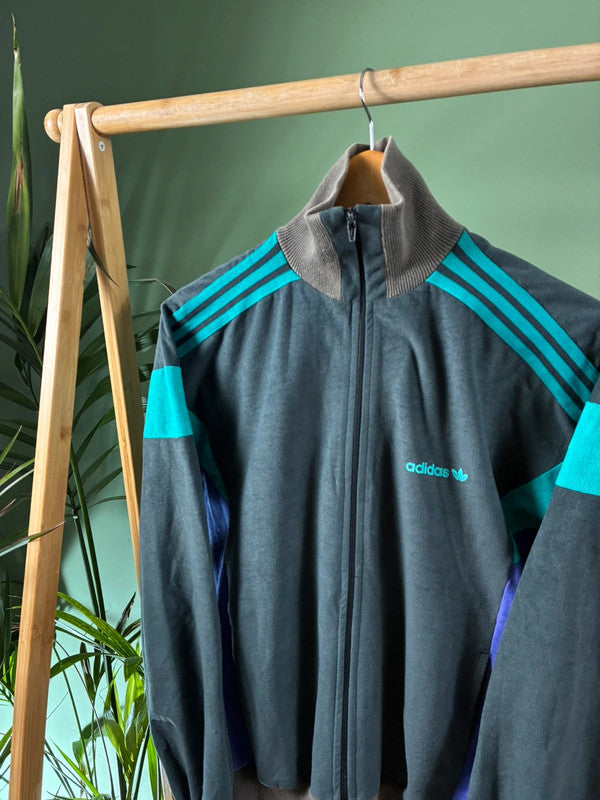 Vintage Adidas RARE 80s zipper maat S