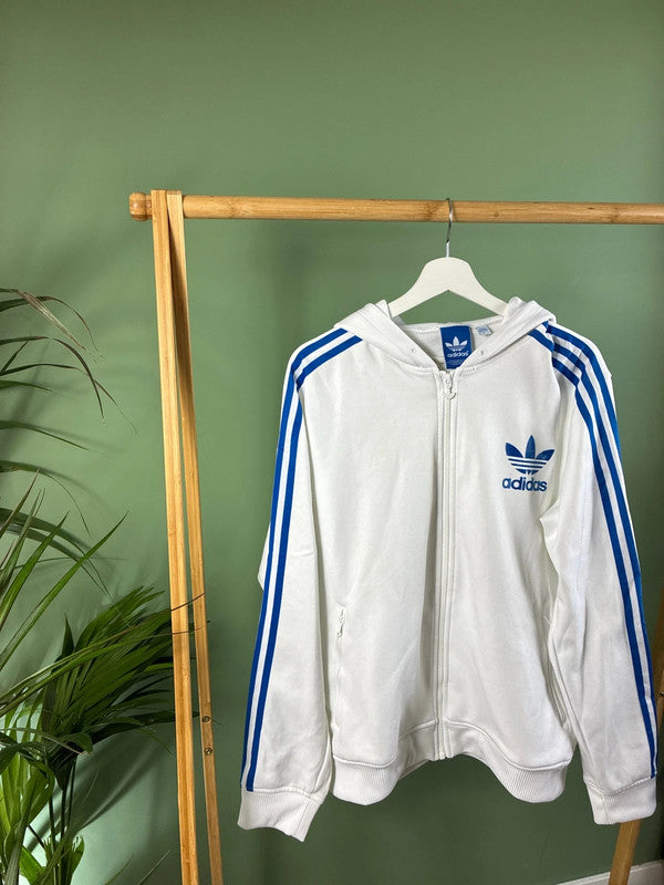 Vintage Adidas 3stripes zipper maat L
