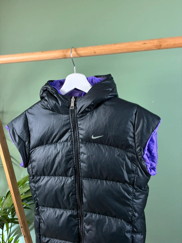Vintage Nike reversibel padded bodywarmer maat S