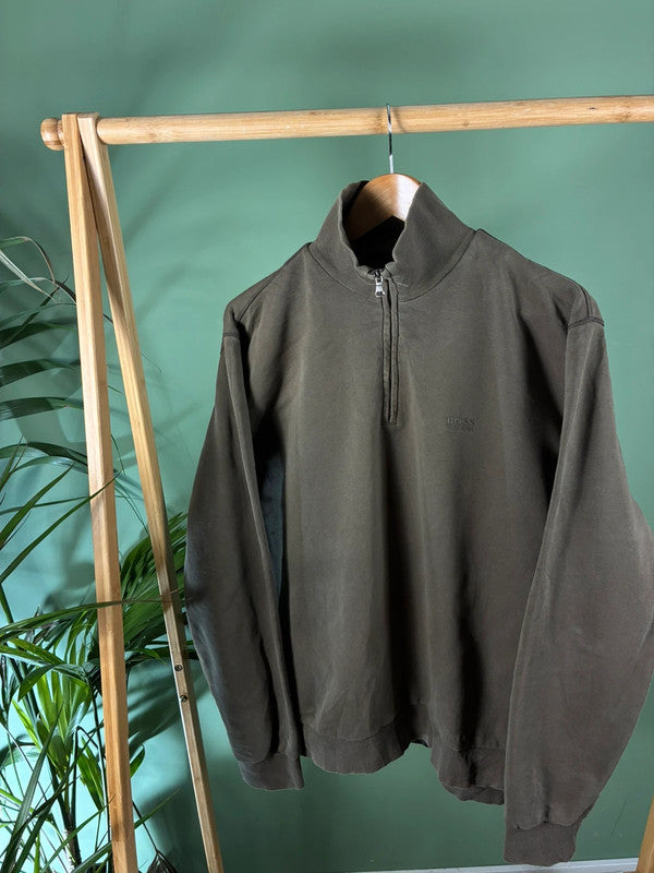 Vintage Hugo Boss quarter zip sweatshirt maat XL