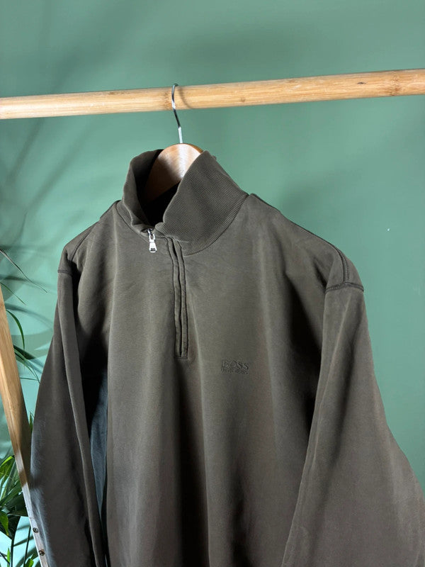 Vintage Hugo Boss quarter zip sweatshirt maat XL