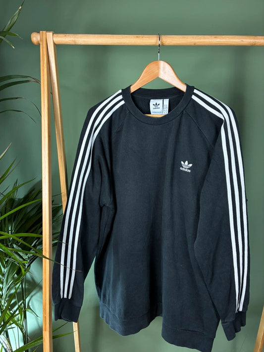 Vintage Adidas 3-stripes sweater maat XXL