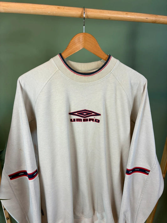 Vintage 90s Umbro Front Logo Sweater Heren | L
