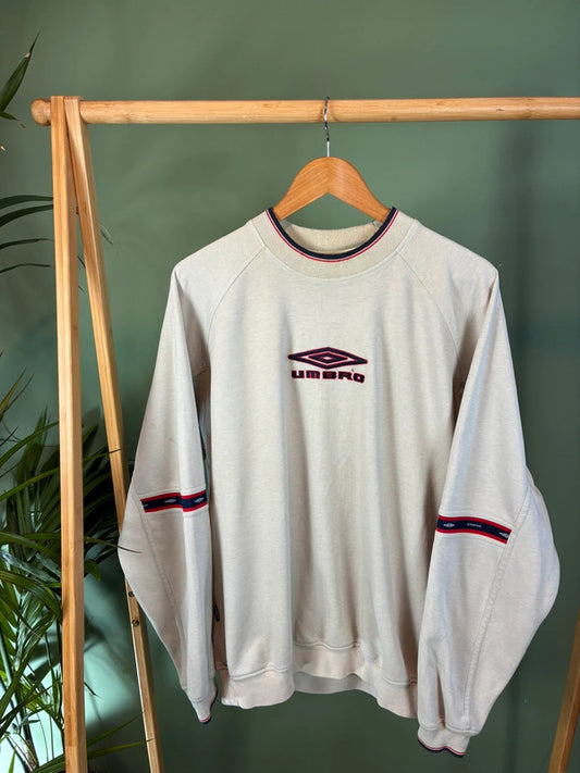 Vintage 90s Umbro Front Logo Sweater Heren | L