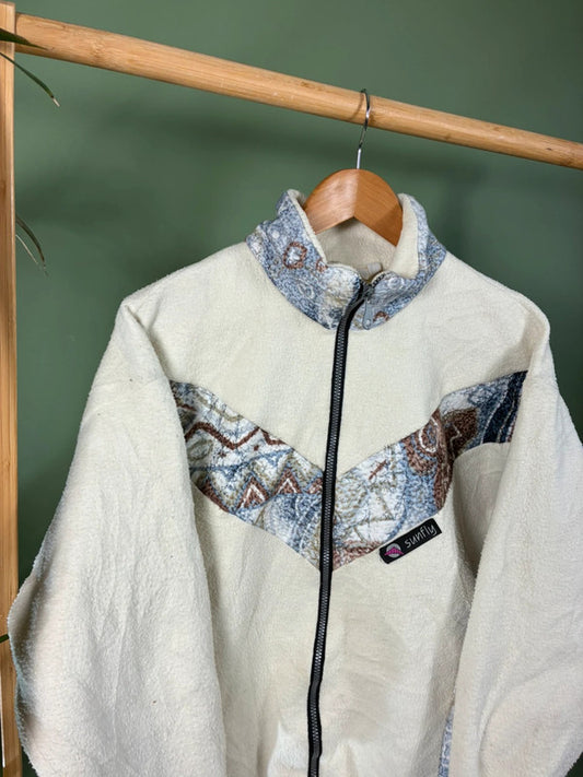 Vintage 90s Crazy Fleece Vest Dames | S