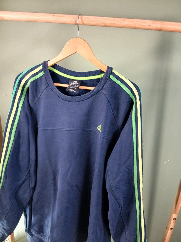 Vintage Adidas 3-stripes sweater maat XL