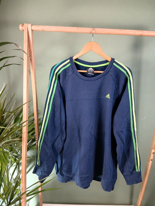 Vintage Adidas 3-stripes sweater maat XL