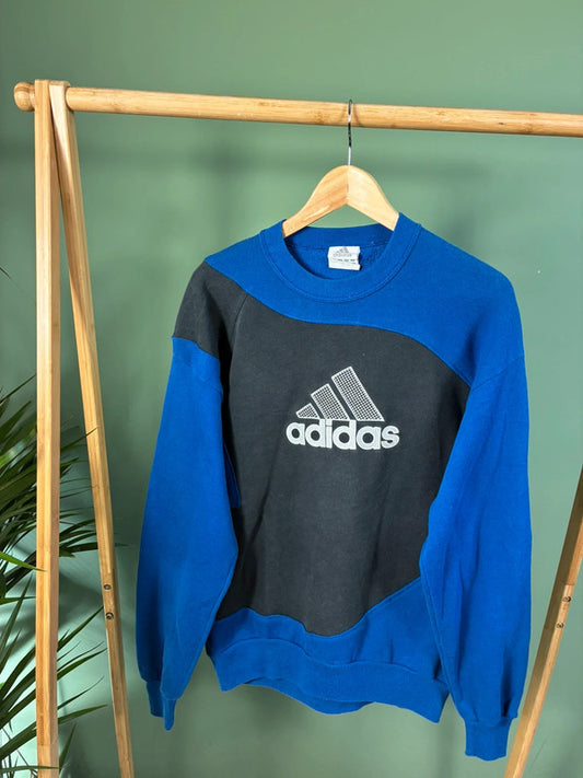 Vintage Adidas rework logo sweater maat M
