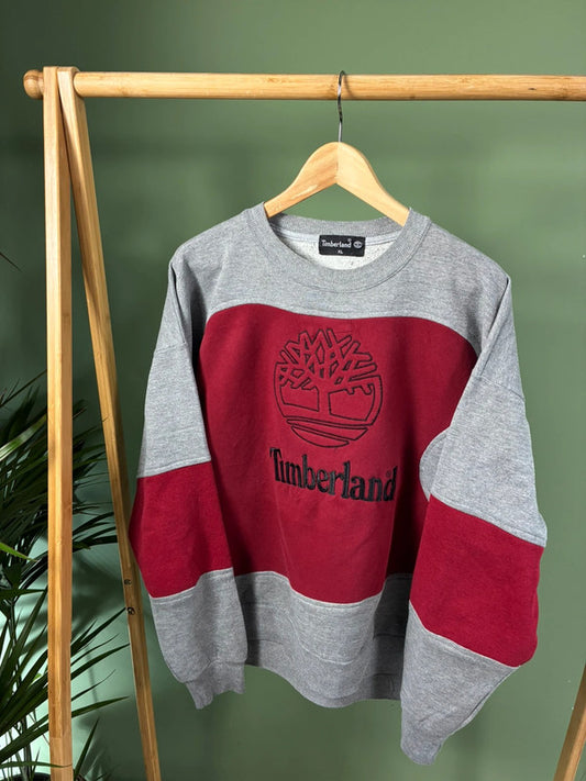 Vintage Timberland logo rework sweater maat XL