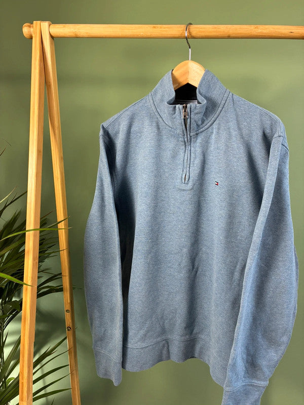 Vintage Tommy hilfiger quarter zip sweater maat L