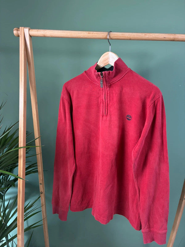 Vintage Timberland quarter zip sweatshirt maat M