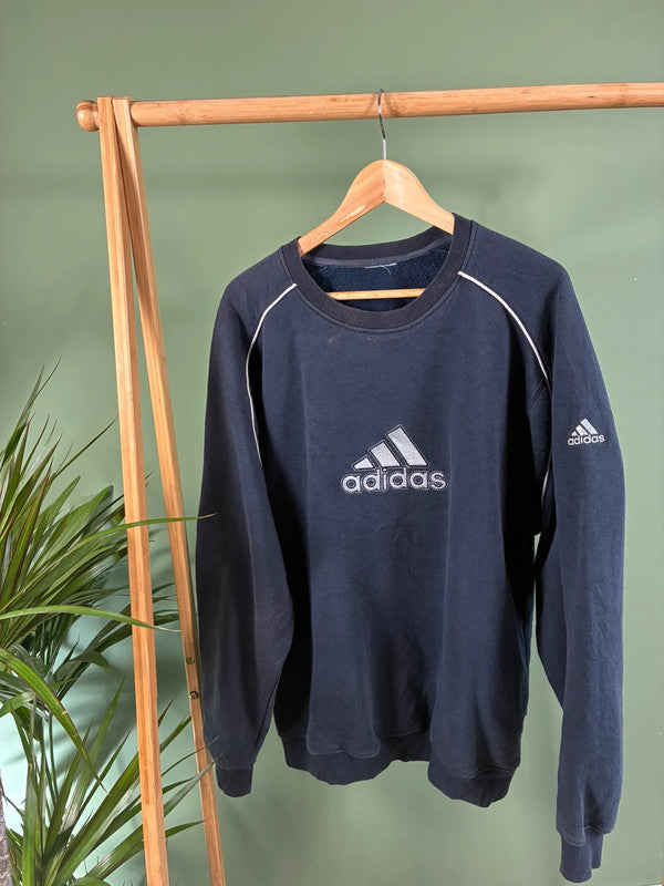 Vintage 90s front logo sweater maat XL