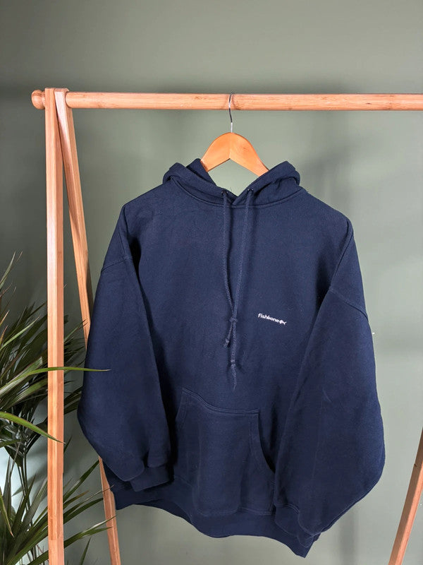 Vintage Oversized Fishbone Hoodie Heren | Maat L