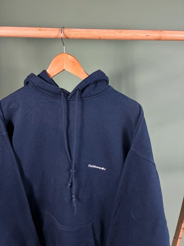 Vintage Oversized Fishbone Hoodie Heren | Maat L