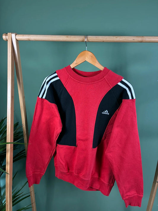 Vintage 90s Adidas Rework Sweater Heren | Maat S